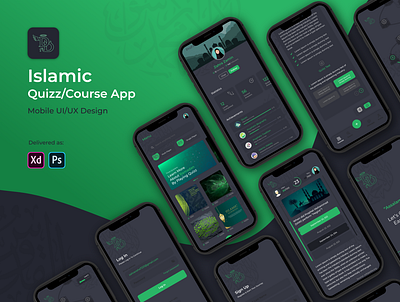 Islamic Quizz-Course App UI/UX graphic design