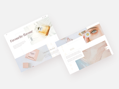 Training with layout grid 2 flavour grey grid landing page light minimalism perfume webdesign