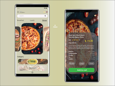 UI Food Order app design illustration illustrator ui ux vector