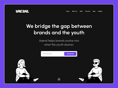 Vaeral - Website Design branding design graphic design graphicdesigner illustration logo logodesigner marketing agency product design ui uiux