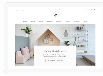 Family Lifestyle store brand identity design e commerce elegant family icon kids minimal ui design web