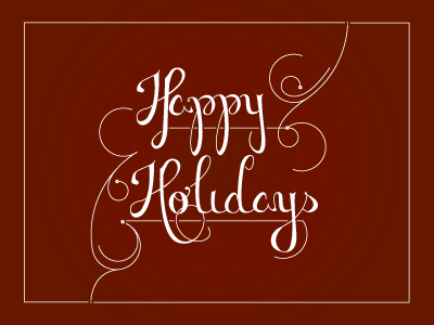 Holiday Greeting illustrator lettering typography