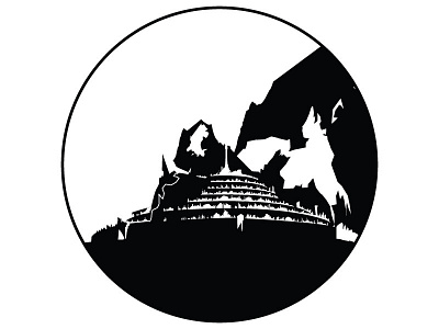 Gondor blackandwhite illustrator pentool vector
