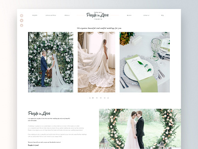 Wedding Agency "People in Love" adaptive design landing page online store responsive design ui uiux uiux design ux web design wedding