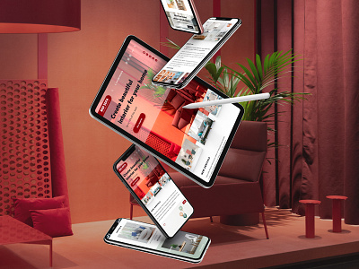 Online Store of Furniture (Landing Page) adaptive design e commerce furniture landing page online store responsive design sofa ui uiux uiux design ux web design