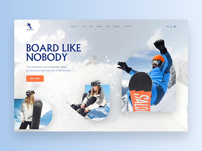 Snowboard Shop Concept design e e commerce fitness landing page online store product design responsive design snowboard sport ui uiux uiux design ux web design