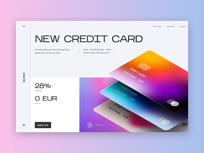 Banking Cards adaptive credit cards design e commerce landing page online store product design responsive design ui uiux uiux design ux web design