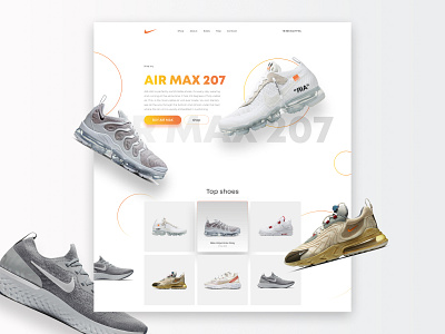 Nike Online Shop Concept adaptive design e commerce fitness landing page nike online store product design responsive design shoes sport ui uiux uiux design ux web design