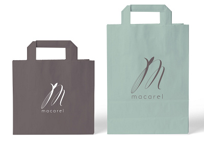 Makarel - design of logo for confectioner (paper bag) branding confectionery design illustration logo vector web