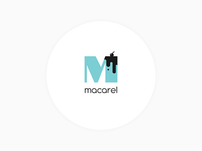 Macarel - logo for confectioner branding design drawing identity branding identity design illustration logo typography ui web