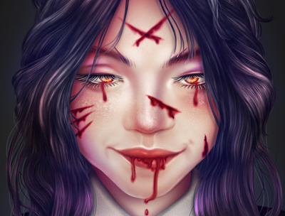 Vampire's blood 2020 creative design digital digital painting illustration realism vampire woman
