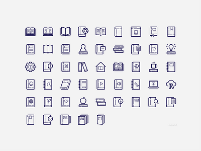 Book Icons book books design education icon icon design icon pack icons iconset learn library school study ui