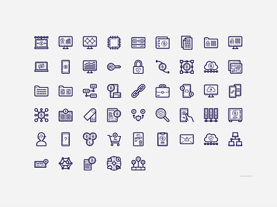 Blockchain Icons bitcoin blockchain cryptocurrency design digital money icon icon design icon pack icons iconset money technology ui