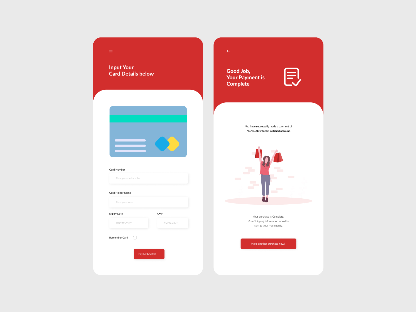 Transaction UI by Ajagbe Elijah Sola on Dribbble