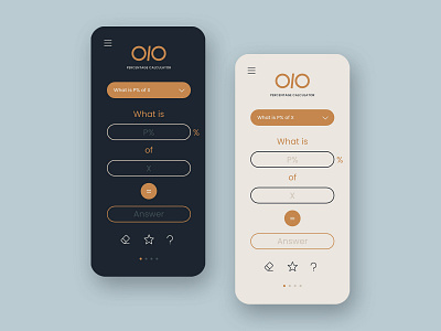 Percentage Calculator UI Design