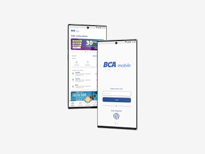 Redesign BCA Mobile app banking design flat minimal mobile redesign ui ux