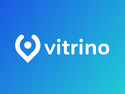 Vitrino location logo mark marker typography