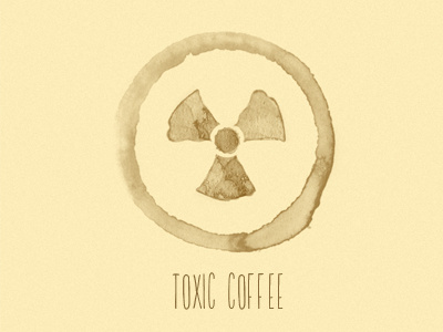 Toxic Coffee - Demo Album Cover album band brush cover toxic typogaphy