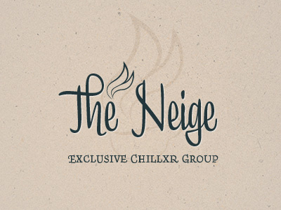 Thé Neige brand fun group logo typography