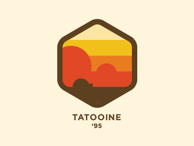 Tatooine Badge badge movies retro sci fi space star wars tatooine vintage