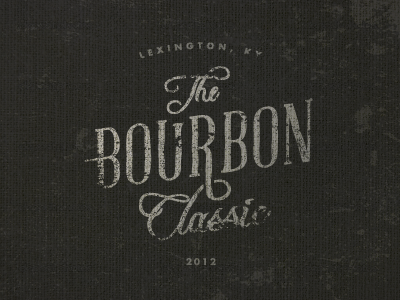 The Bourbon Classic '12 alcohol bourbon kentucky lettering lexington logo texture typography vintage worn