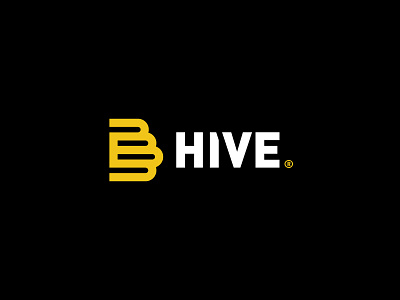 The B Hive bee bees flat hive insects mark minimal type