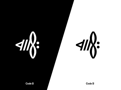 Code B Logo bee code insect logo minimal symbol typographic typography