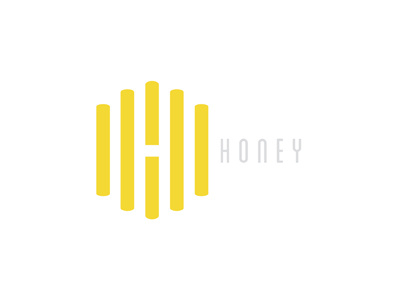 Hon-ay Deux condiment food honey logo negative space simple sweet vector