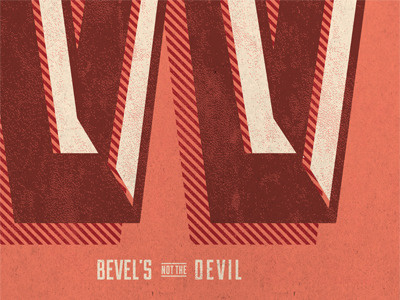 Bevel's Not the Devil bevel lost type retro typography vintage