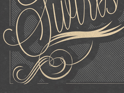 Swirls dos cursive lost type poster script swirl typography