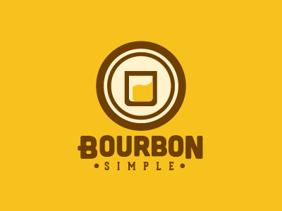 Bourbon Simple alcohol bourbon logo minimal