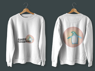 Sweater Mockup Front and Back Animalistic design illustration minimal vector