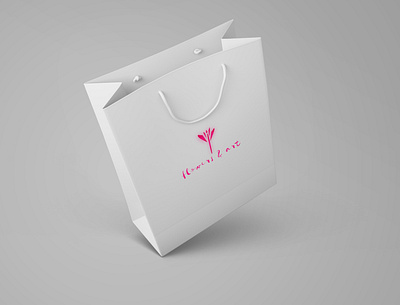 Flower Bag design illustration logo minimal vector