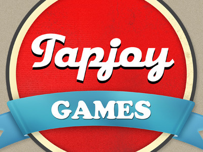 Tapjoy Games Logo games logo ribbon sticker tapjoy vintage