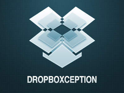 Dropboxception blue box dropbox icon inception playoff shape