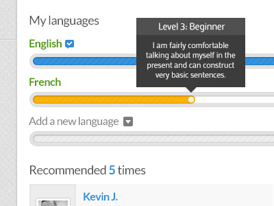 Language Levels bar language level popup progress status texture tooltip