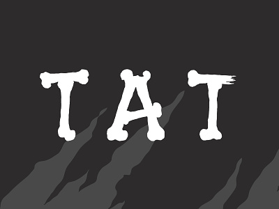 TAT X TOO blackandwhite bones branding graphic illustration logo tattoo type typography vector
