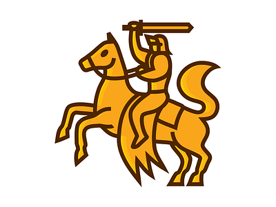 Knight gold illustratiov knight vector