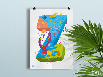 Z letter is Zetter? ;) abstract color graphic illustration plakat plant poster underwater vector wall z zissou