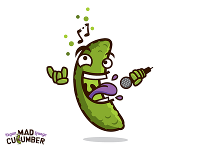 Mad Cucumber singer color cucumber illustration madcucumber vector vegan