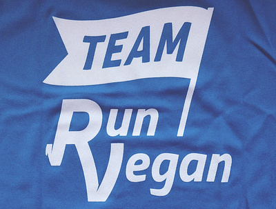 Run VeganTeam logo branding logo
