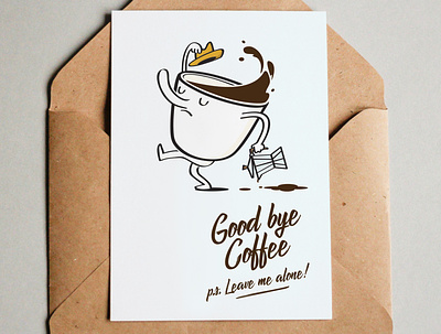 Good bye Coffee coffee illustration