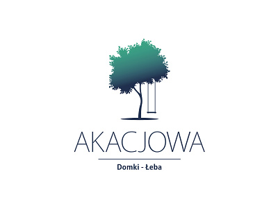 Akacjowa branding illustration logo vector