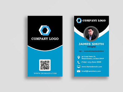 Vertical Business Cards branding business cards company corporate design id card identity illustration logo template
