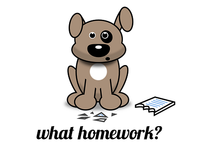 What homework? illustration sketch