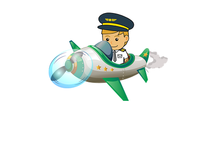 Chartoonic chractor airoplane mascot pilot logo verstile logo