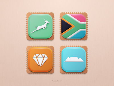 Lekker App Icon Set 3d app design food icon illustration ios logo mobile ui ui design ux vector