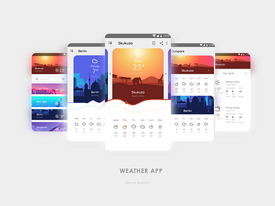 Weather App app daily ui design digital illustraion mobile mobile app design motion ui ui design uidesign uiux user experience user interface ux