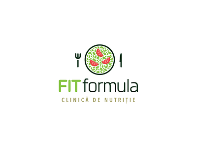 FIT formula branding clinic food green healthy logo nutritional salad tomato veggie