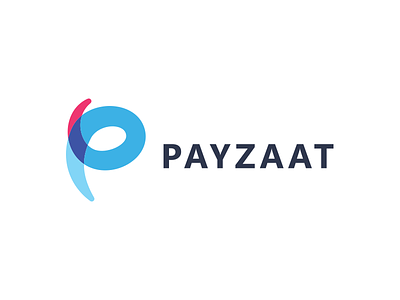Payzaat abstract blue logo payment pink typography